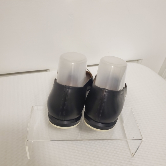 Everlane 2 Tone Black & White Pointed Leather Flat Loafers Size 8 - Picture 4 of 12